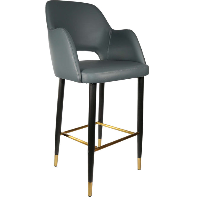 Durafurn Sorbet Stool - Black Metal 750h Legs/Anthracite Vinyl