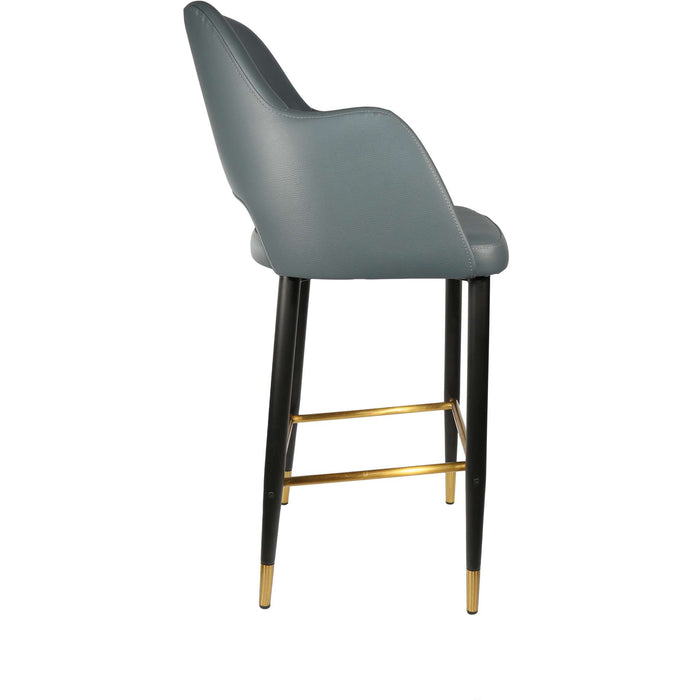 Durafurn Sorbet Stool - Black Metal 750h Legs/Anthracite Vinyl