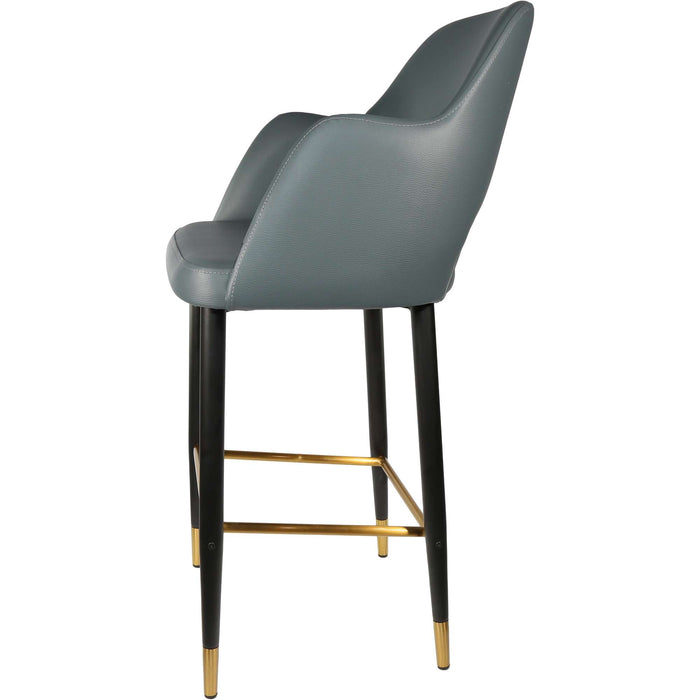 Durafurn Sorbet Stool - Black Metal 750h Legs/Anthracite Vinyl