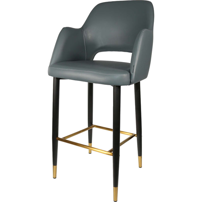 Durafurn Sorbet Stool - Black Metal 750h Legs/Anthracite Vinyl