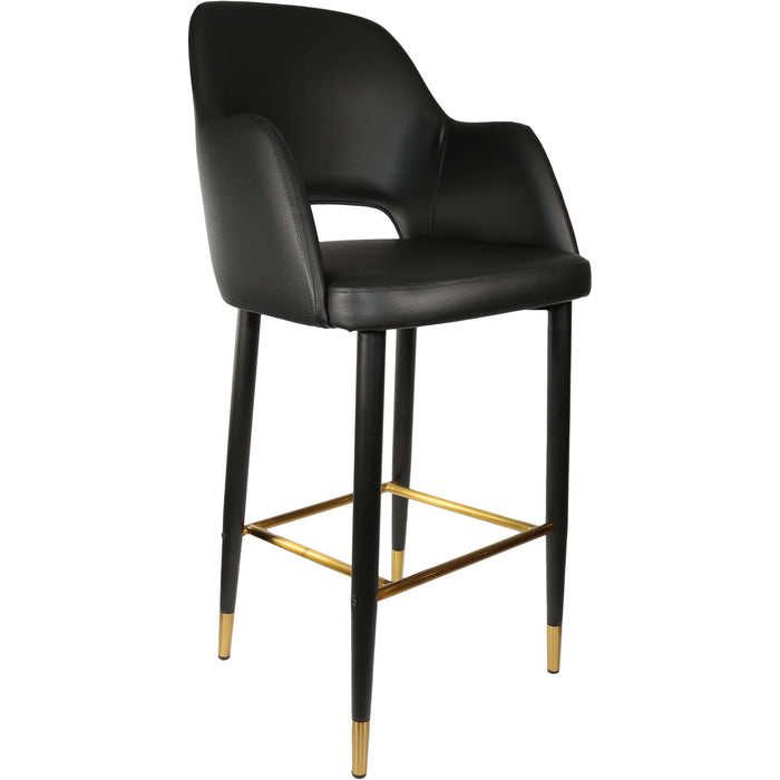 Durafurn Sorbet Stool - Black Metal 750h Legs/Black Vinyl
