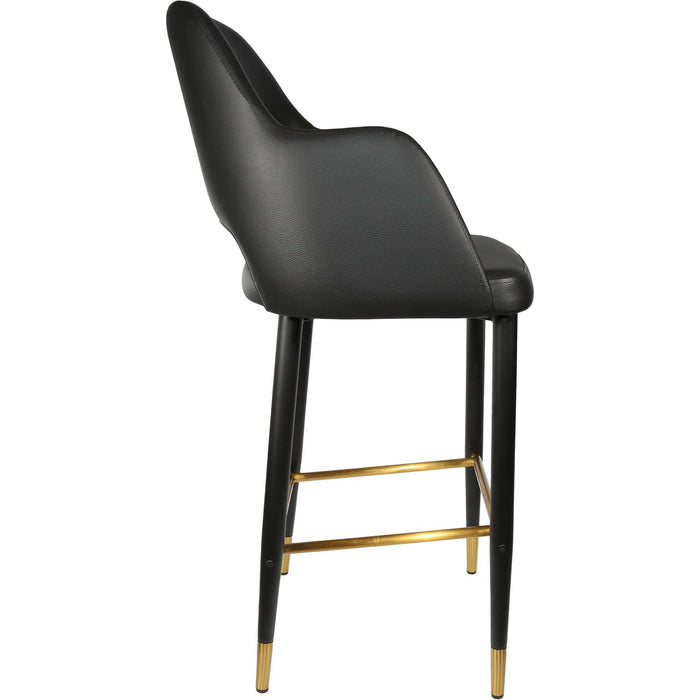 Durafurn Sorbet Stool - Black Metal 750h Legs/Black Vinyl
