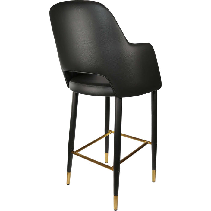 Durafurn Sorbet Stool - Black Metal 750h Legs/Black Vinyl