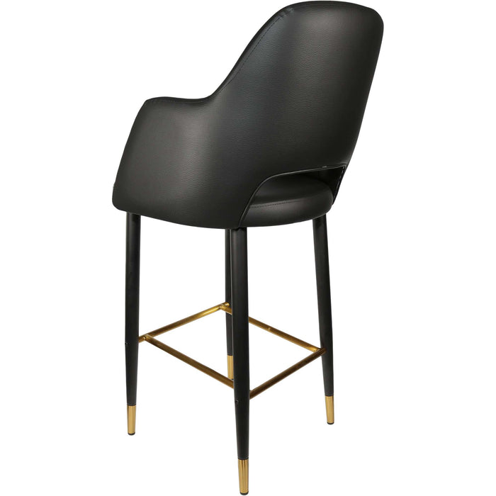 Durafurn Sorbet Stool - Black Metal 750h Legs/Black Vinyl