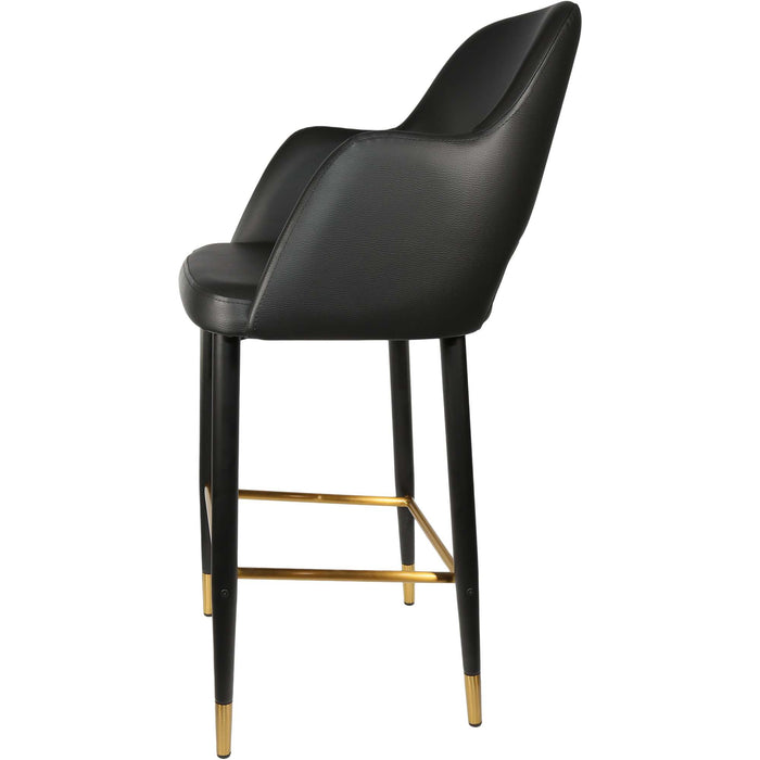 Durafurn Sorbet Stool - Black Metal 750h Legs/Black Vinyl