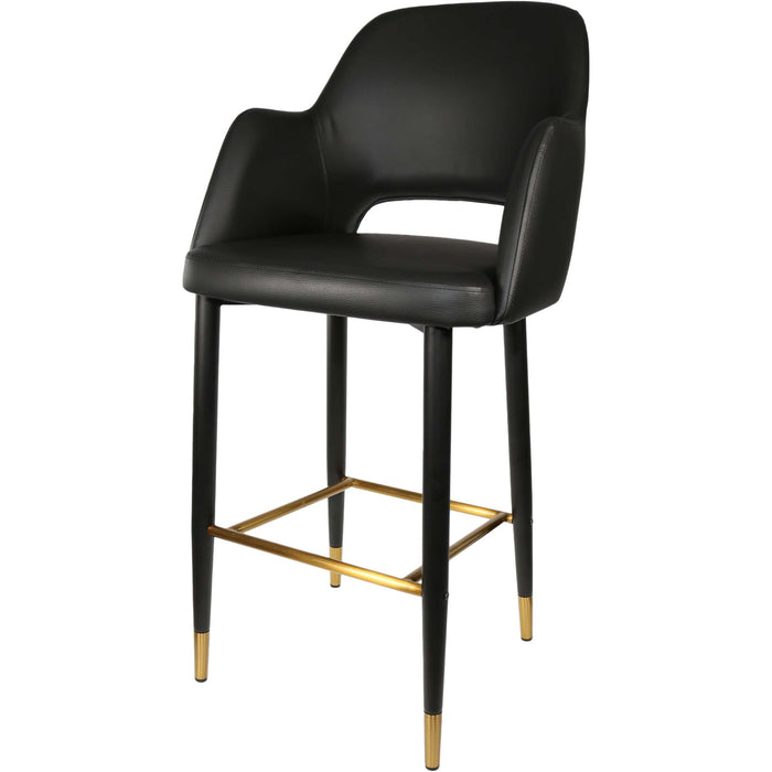 Durafurn Sorbet Stool - Black Metal 750h Legs/Black Vinyl