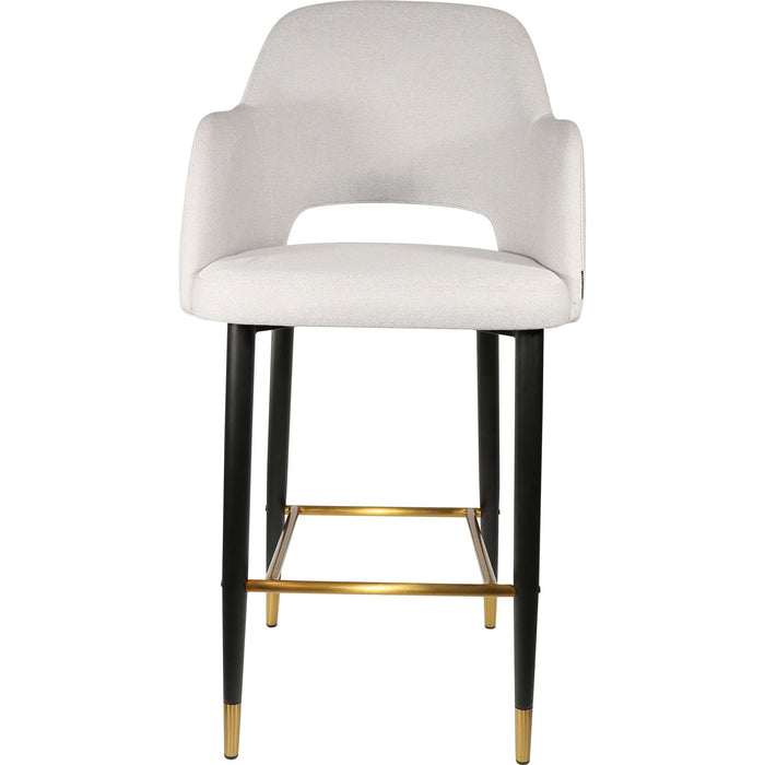 Durafurn Sorbet Stool - Black Metal 750h Legs/Light Grey Fabric