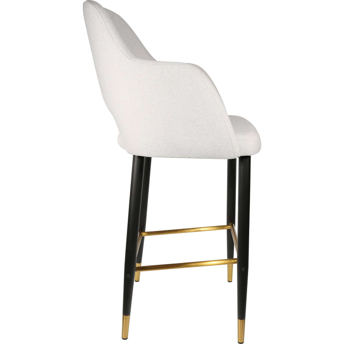 Durafurn Sorbet Stool - Black Metal 750h Legs/Light Grey Fabric