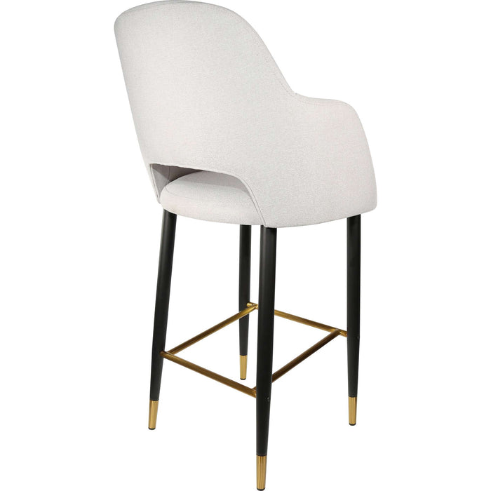 Durafurn Sorbet Stool - Black Metal 750h Legs/Light Grey Fabric