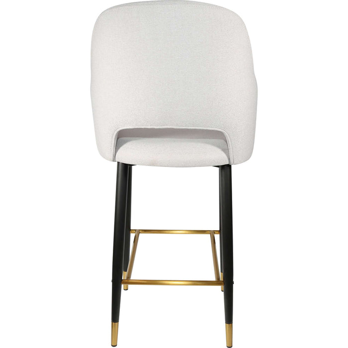 Durafurn Sorbet Stool - Black Metal 750h Legs/Light Grey Fabric