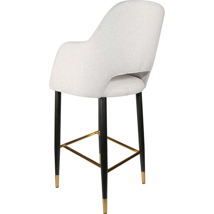 Durafurn Sorbet Stool - Black Metal 750h Legs/Light Grey Fabric