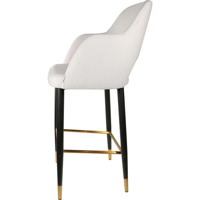 Durafurn Sorbet Stool - Black Metal 750h Legs/Light Grey Fabric