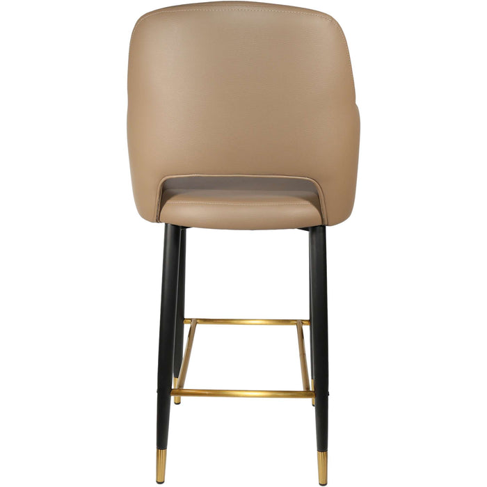 Durafurn Sorbet Stool - Black Metal 750h Legs/Taupe Vinyl