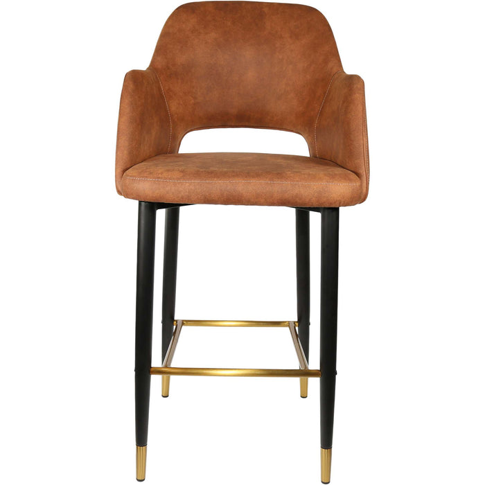 Durafurn Sorbet Stool - Black Metal 750h Legs/Tan Fabric