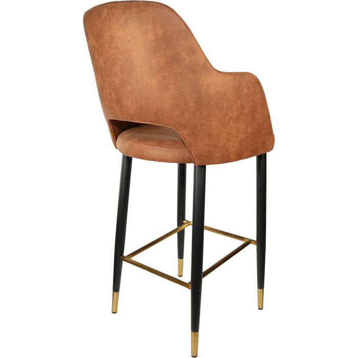 Durafurn Sorbet Stool - Black Metal 750h Legs/Tan Fabric