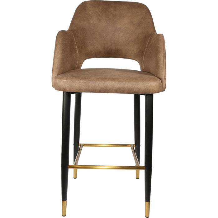 Durafurn Sorbet Stool - Black Metal 750h Legs/Mocha Fabric