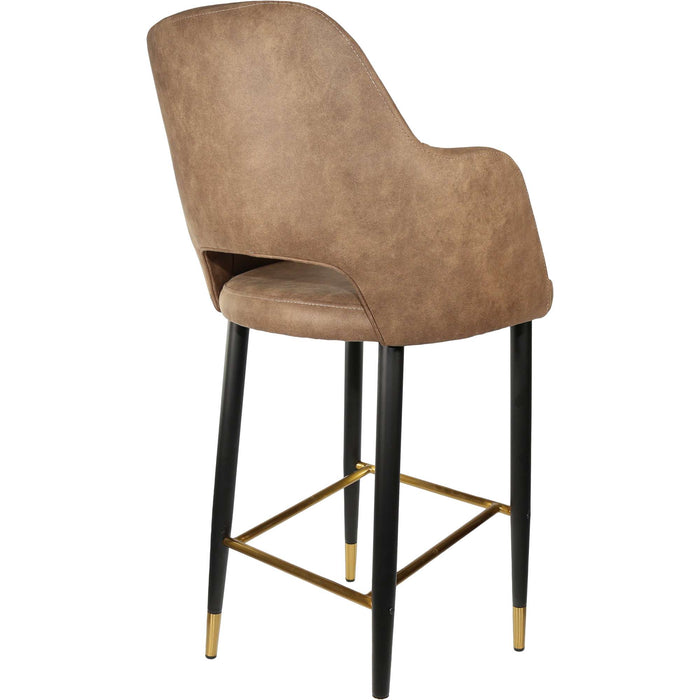Durafurn Sorbet Stool - Black Metal 750h Legs/Mocha Fabric