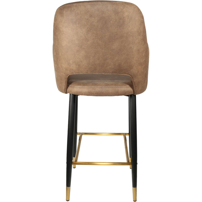 Durafurn Sorbet Stool - Black Metal 750h Legs/Mocha Fabric