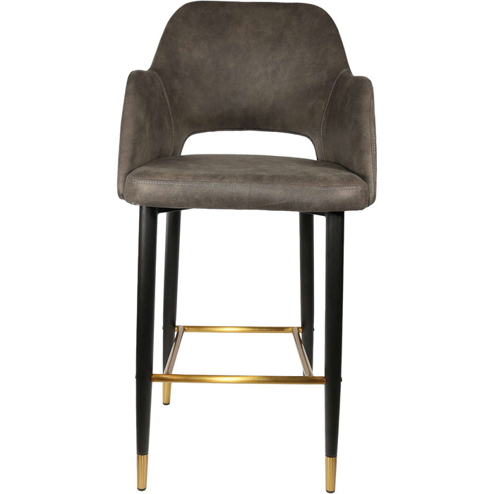 Durafurn Sorbet Stool - Black Metal 750h Legs/Charcoal Fabric