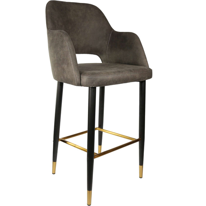 Durafurn Sorbet Stool - Black Metal 750h Legs/Charcoal Fabric