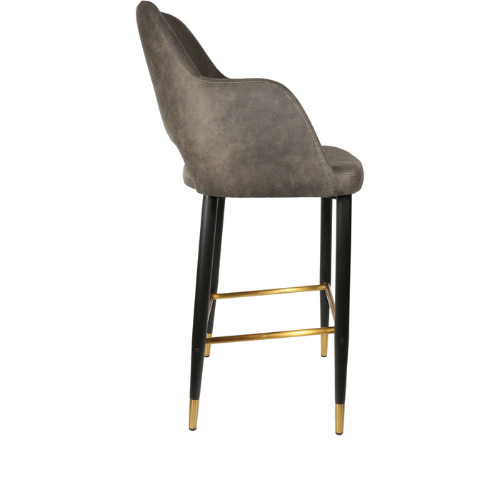 Durafurn Sorbet Stool - Black Metal 750h Legs/Charcoal Fabric