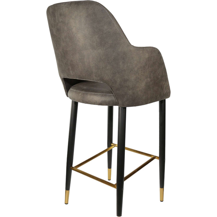 Durafurn Sorbet Stool - Black Metal 750h Legs/Charcoal Fabric