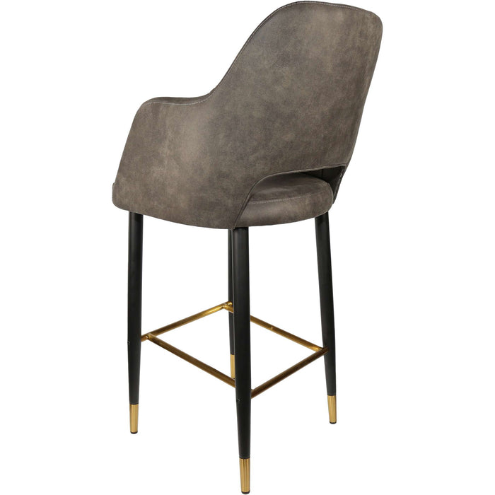 Durafurn Sorbet Stool - Black Metal 750h Legs/Charcoal Fabric