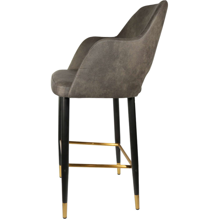 Durafurn Sorbet Stool - Black Metal 750h Legs/Charcoal Fabric