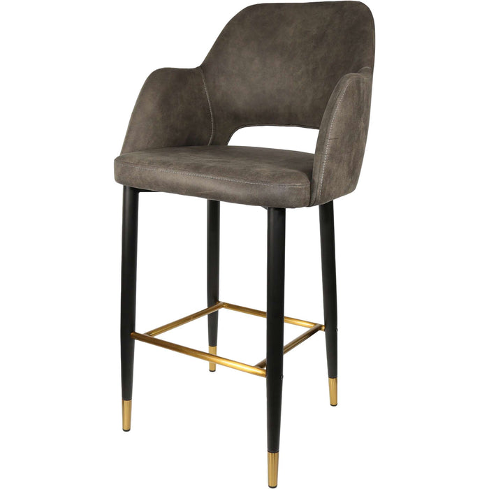 Durafurn Sorbet Stool - Black Metal 750h Legs/Charcoal Fabric