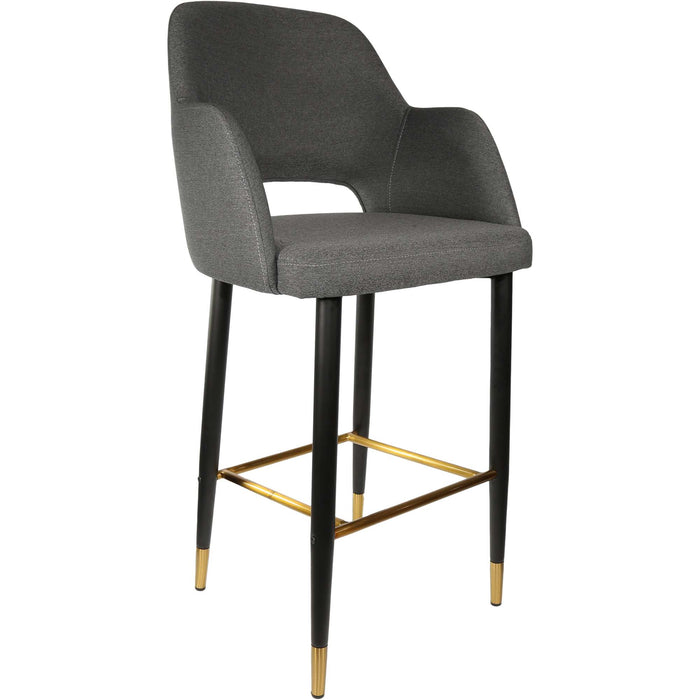 Durafurn Sorbet Stool - Black Metal 750h Legs/Anthracite Fabric