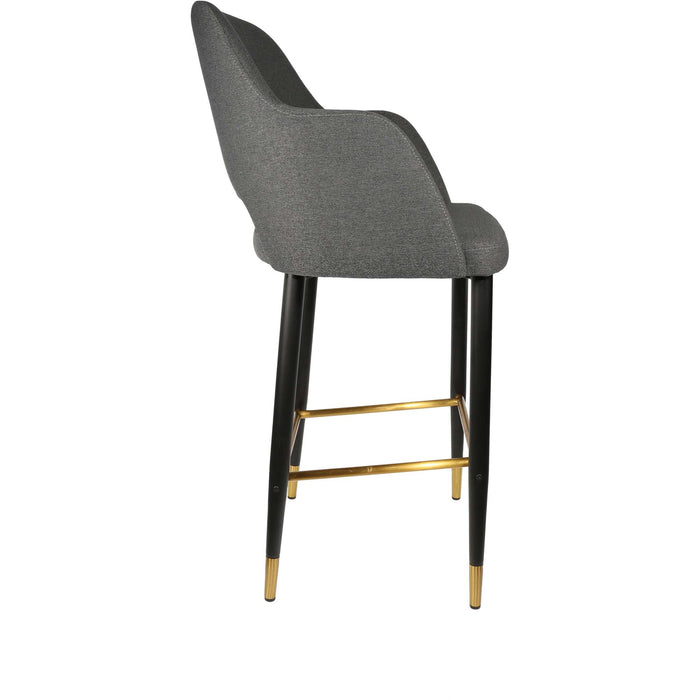 Durafurn Sorbet Stool - Black Metal 750h Legs/Anthracite Fabric
