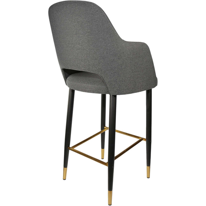 Durafurn Sorbet Stool - Black Metal 750h Legs/Anthracite Fabric