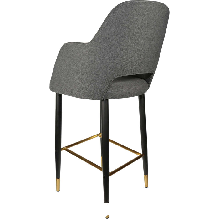 Durafurn Sorbet Stool - Black Metal 750h Legs/Anthracite Fabric