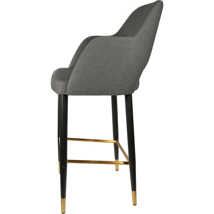 Durafurn Sorbet Stool - Black Metal 750h Legs/Anthracite Fabric