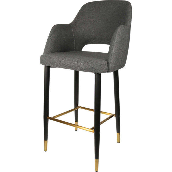 Durafurn Sorbet Stool - Black Metal 750h Legs/Anthracite Fabric
