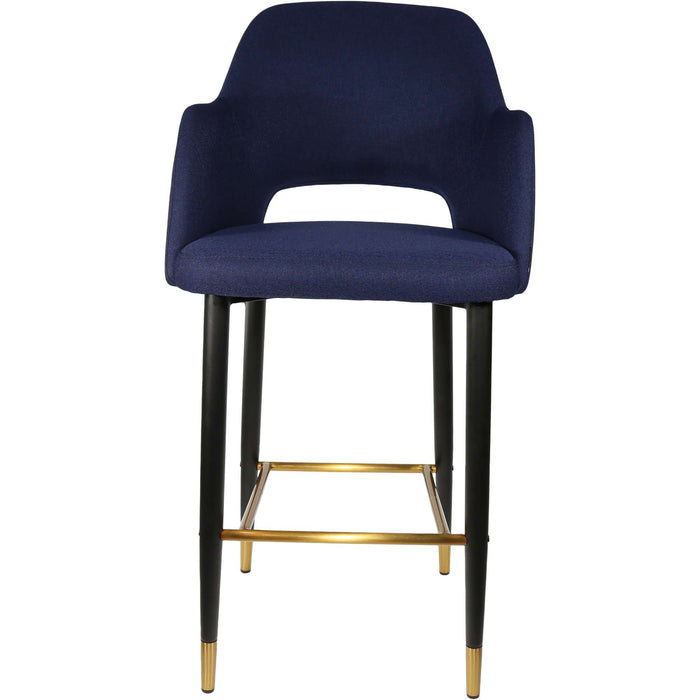 Durafurn Sorbet Stool - Black Metal 750h Legs/Navy Fabric