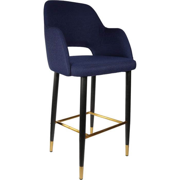 Durafurn Sorbet Stool - Black Metal 750h Legs/Navy Fabric