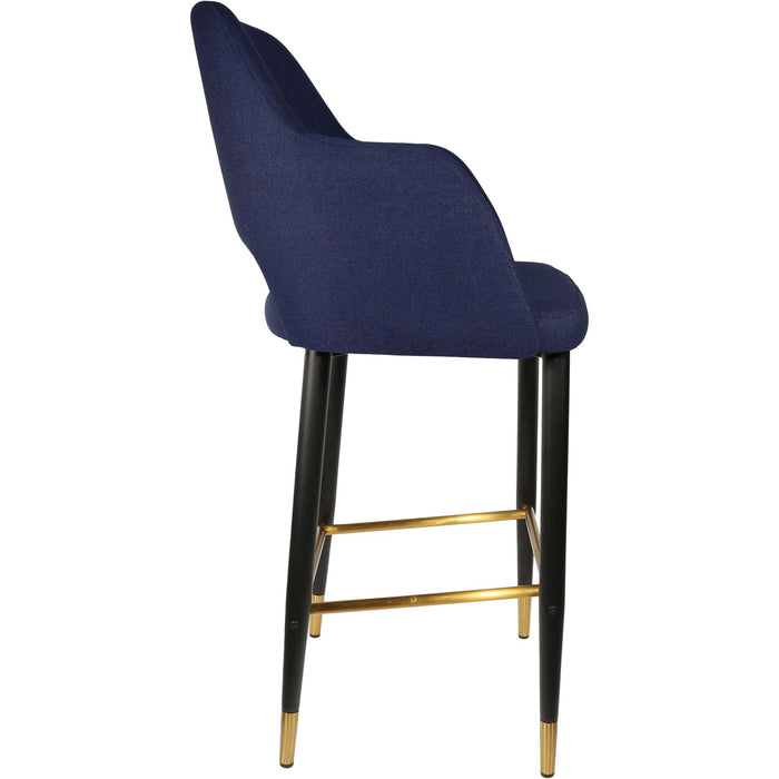 Durafurn Sorbet Stool - Black Metal 750h Legs/Navy Fabric
