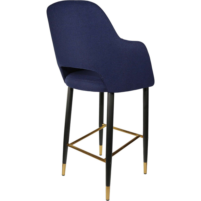 Durafurn Sorbet Stool - Black Metal 750h Legs/Navy Fabric
