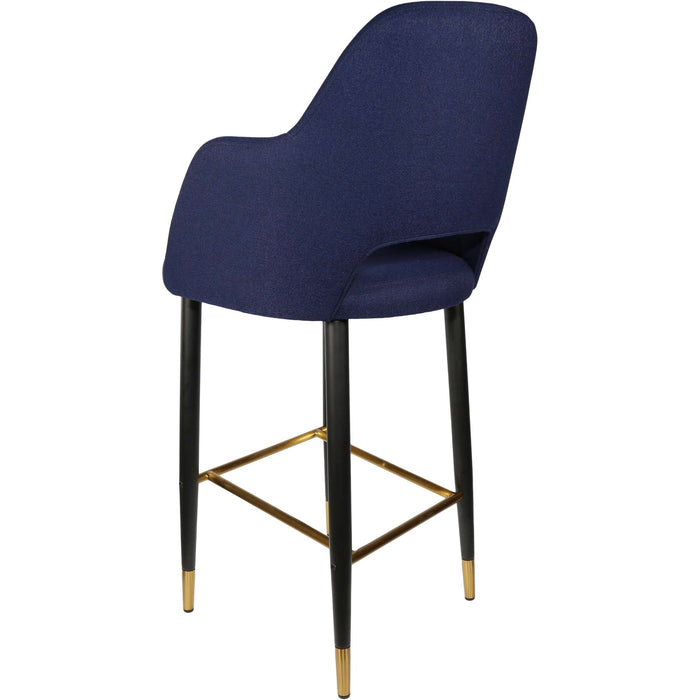 Durafurn Sorbet Stool - Black Metal 750h Legs/Navy Fabric
