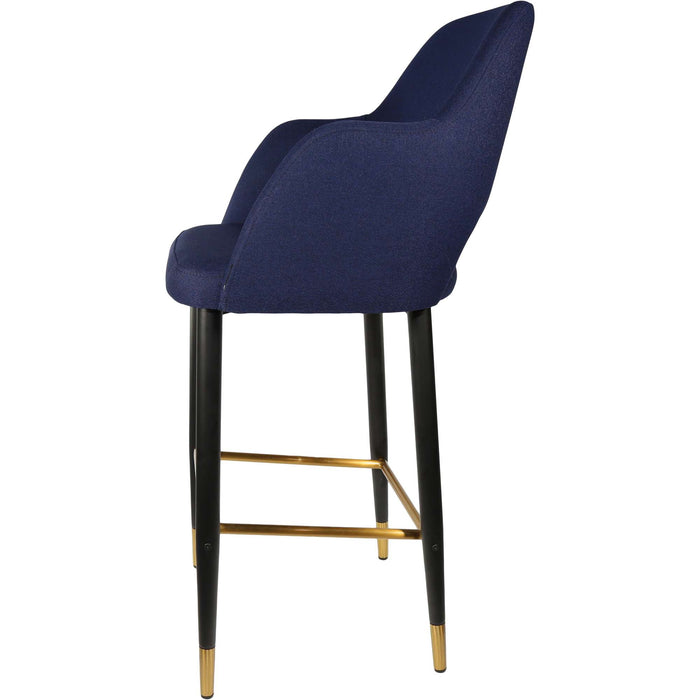 Durafurn Sorbet Stool - Black Metal 750h Legs/Navy Fabric