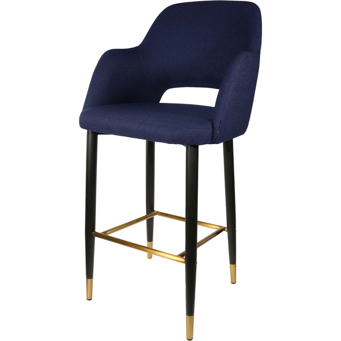 Durafurn Sorbet Stool - Black Metal 750h Legs/Navy Fabric