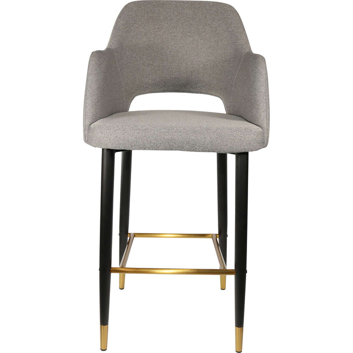Durafurn Sorbet Stool - Black Metal 750h Legs/Taupe Fabric