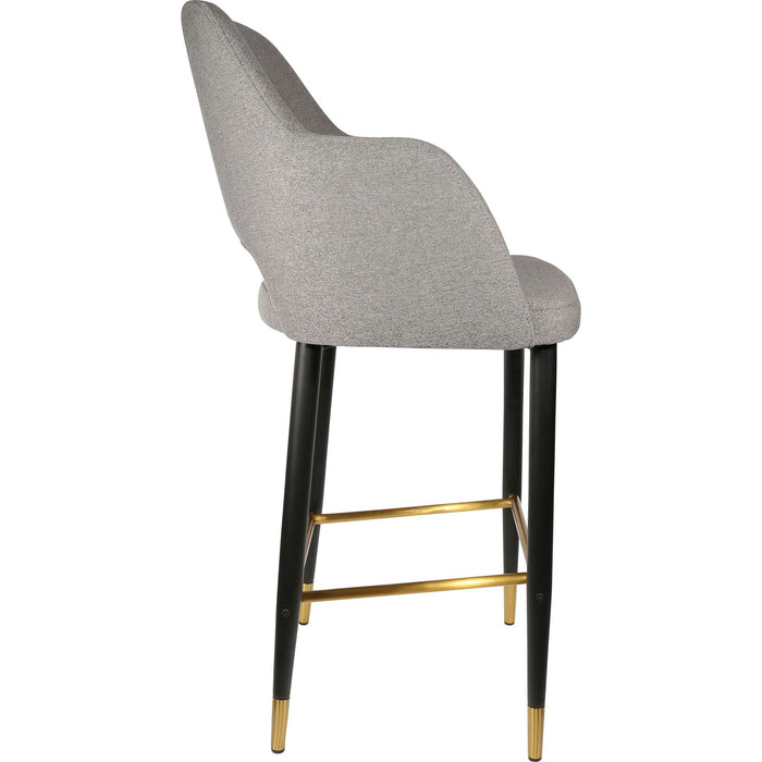 Durafurn Sorbet Stool - Black Metal 750h Legs/Taupe Fabric