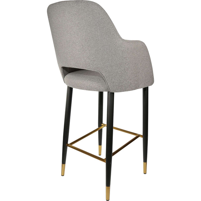 Durafurn Sorbet Stool - Black Metal 750h Legs/Taupe Fabric