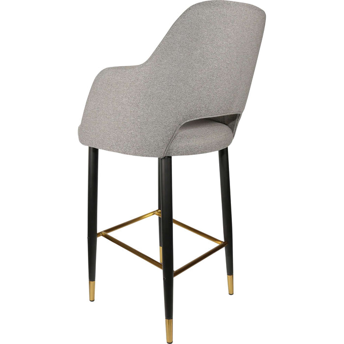 Durafurn Sorbet Stool - Black Metal 750h Legs/Taupe Fabric