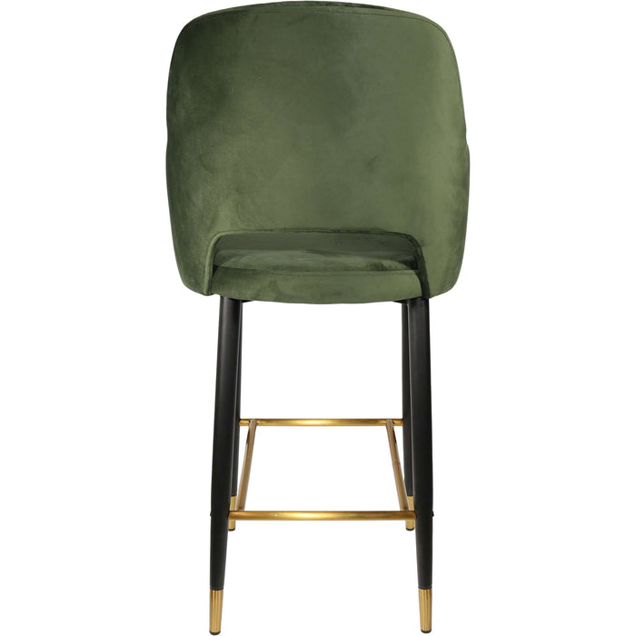 Durafurn Sorbet Stool - Black Metal 750h Legs/Avocado Velvet