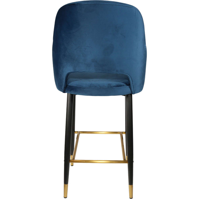 Durafurn Sorbet Stool - Black Metal 750h Legs/Denim Velvet