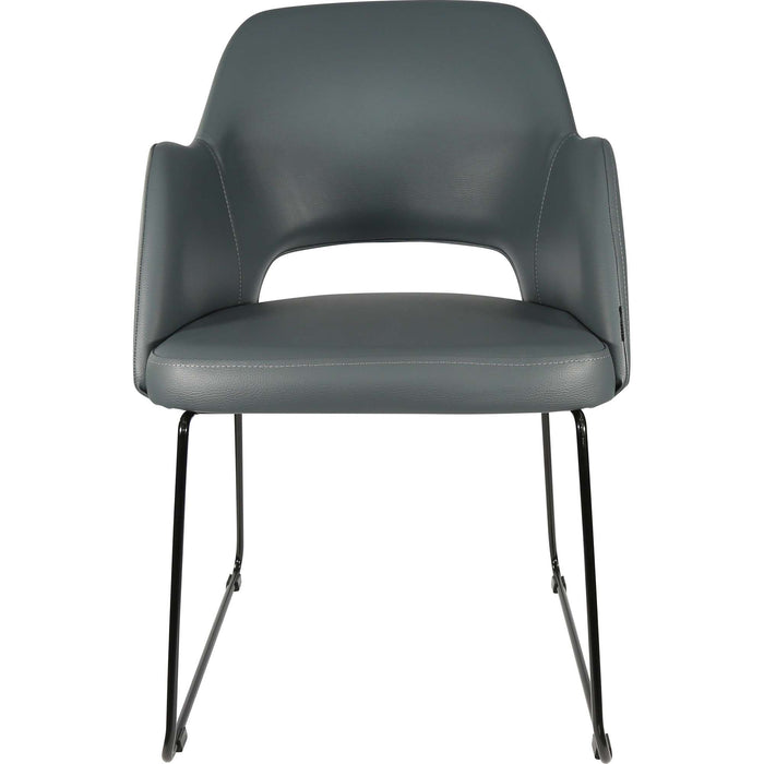 Durafurn Sorbet Chair - Black Sled Base/Anthracite Vinyl