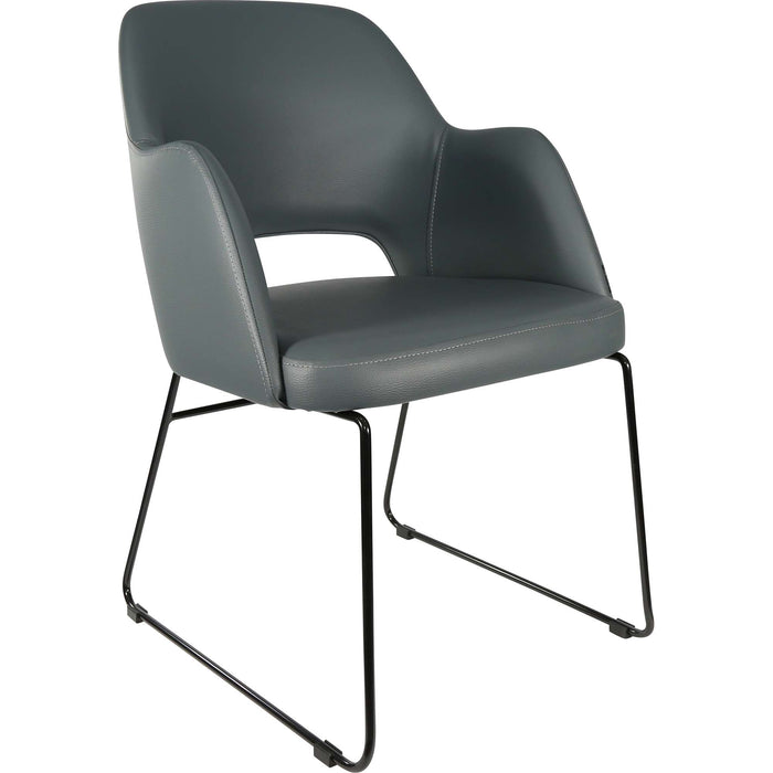 Durafurn Sorbet Chair - Black Sled Base/Anthracite Vinyl